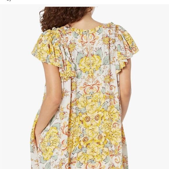 Anthropologie Yara Flutter Sleeve Mini Dress. - Picture 4 of 6